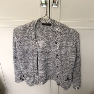 Gray/black cardigan